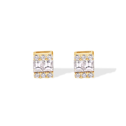 14k Diamond Baguette Stud Earrings