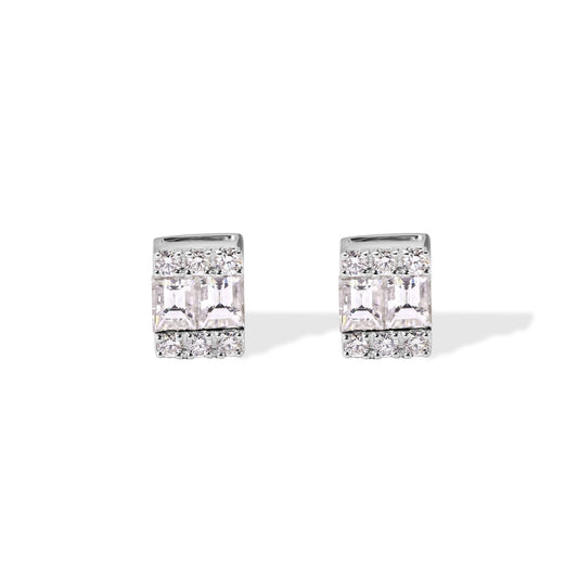 14k Diamond Baguette Stud Earrings