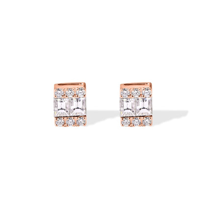 14k Diamond Baguette Stud Earrings