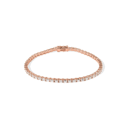 14K Baguette Diamond Bracelet