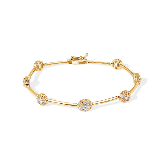 14K Diamond Bangle Bracelet