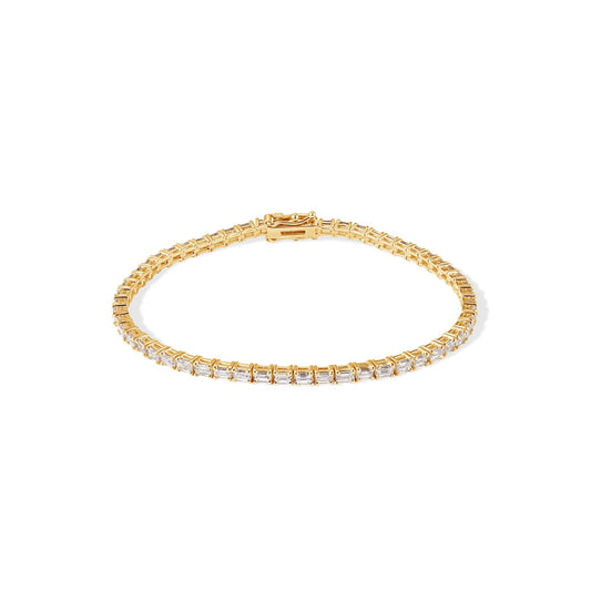 14K Baguette Diamond Bracelet
