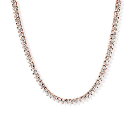 14K Diamond Tennis Necklace
