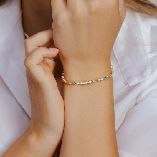 14K Baguette Diamond Bracelet