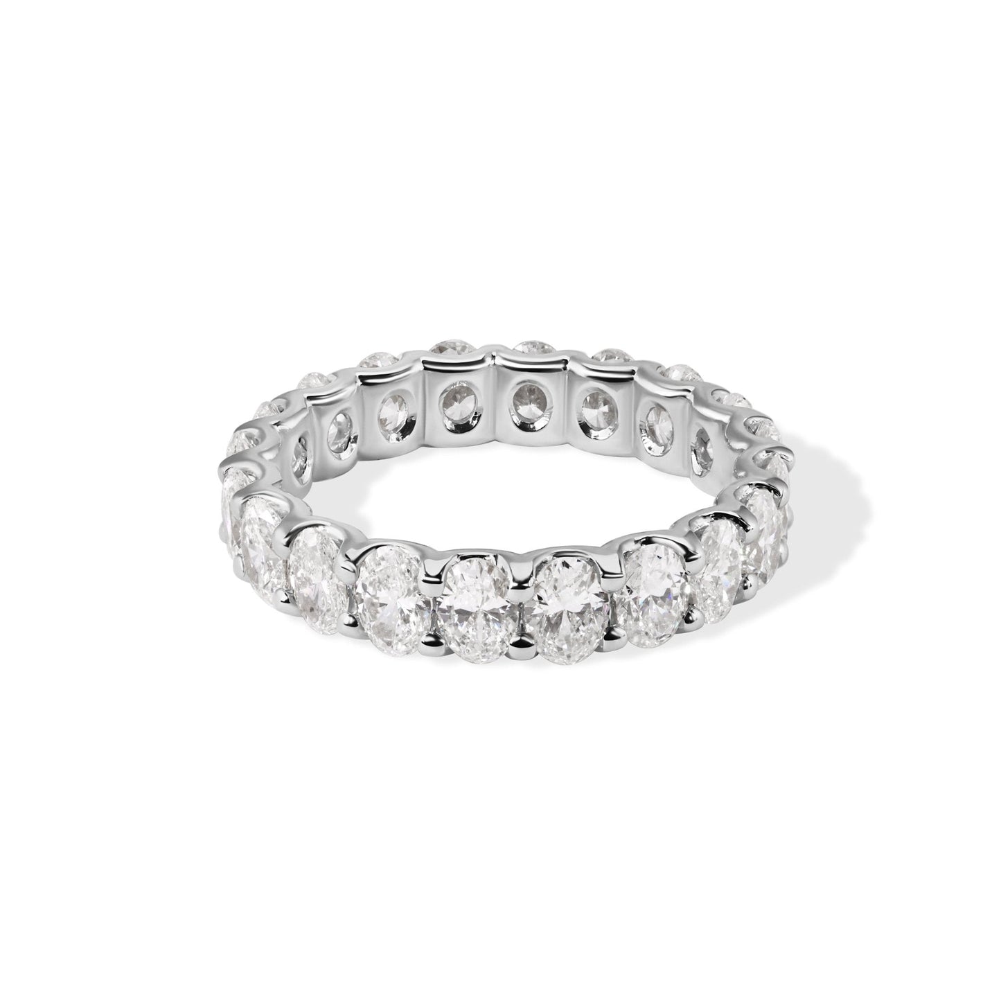 14K Oval Diamond Eternity Ring