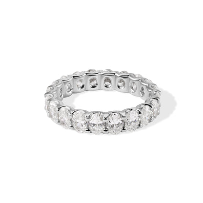14K Oval Diamond Eternity Ring