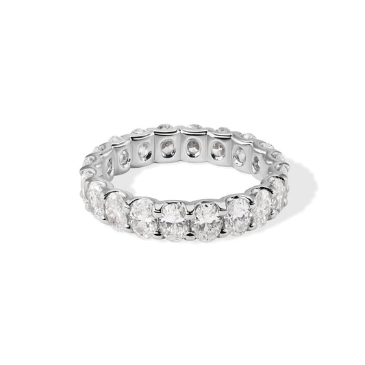 14K Oval Diamond Eternity Ring