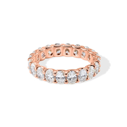 14K Oval Diamond Eternity Ring