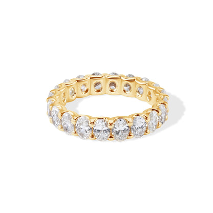 14K Oval Diamond Eternity Ring