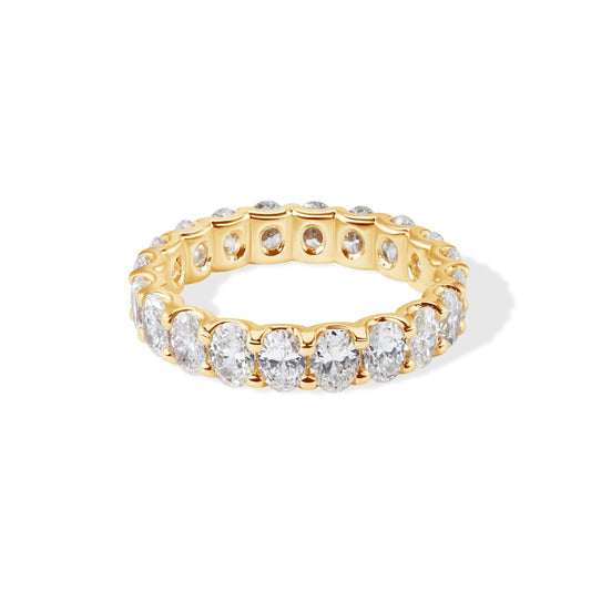 14K Oval Diamond Eternity Ring