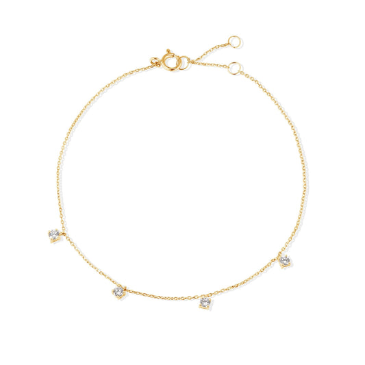 18K 4 Diamonds Bracelet