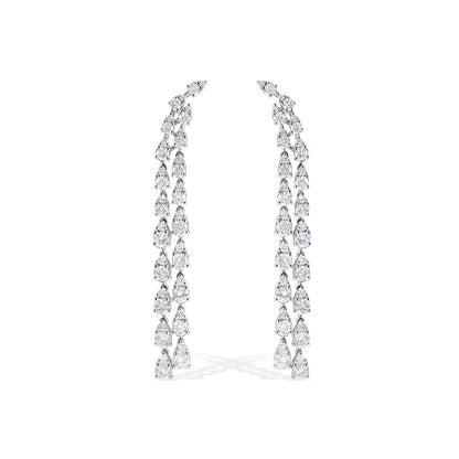 18K Waterfall Diamond Stud Earrings