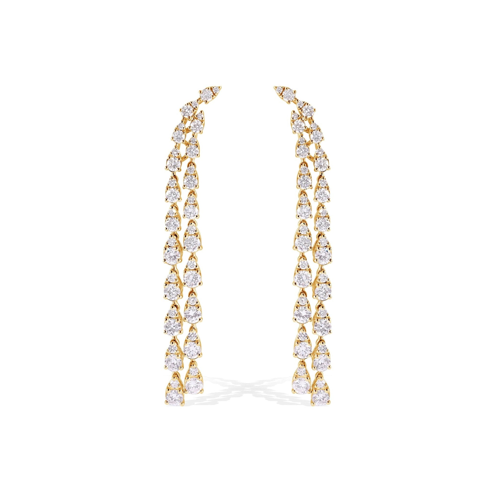 18K Waterfall Diamond Stud Earrings