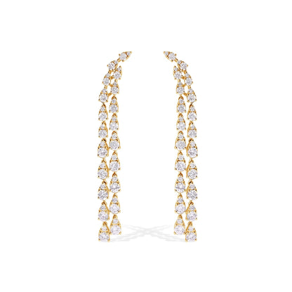 18K Waterfall Diamond Stud Earrings