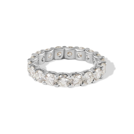 14K Oval Diamond Eternity Ring