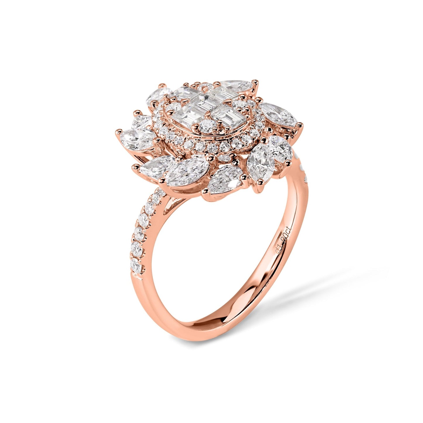 18K Fancy Diamond Ladies Ring