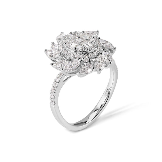 18K Fancy Diamond Ladies Ring