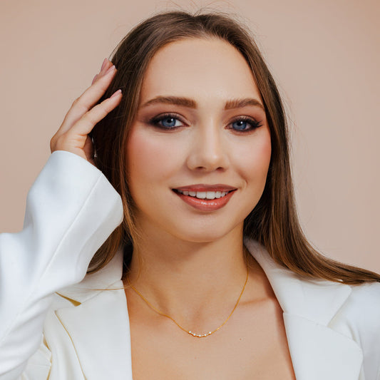 18K Smile Diamond Necklace
