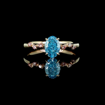 1.02 ct. Blue Diamond Solitaire Ring
