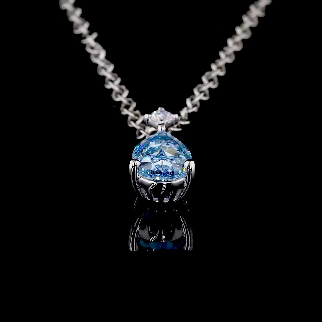 1.12 ct. Blue Diamond Pendant