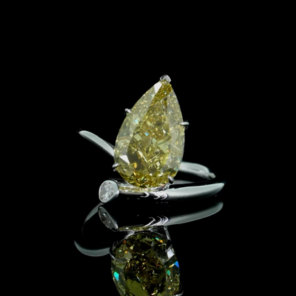 5.09 ct. Yellow Diamond Solitaire Ring