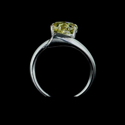 5.09 ct. Yellow Diamond Solitaire Ring