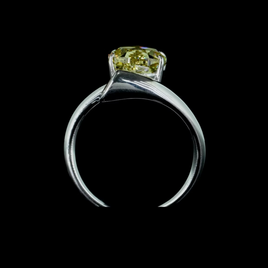 5.09 ct. Yellow Diamond Solitaire Ring