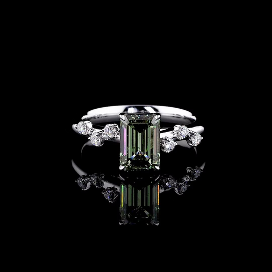 2.00 ct. Green Diamond Solitaire Ring