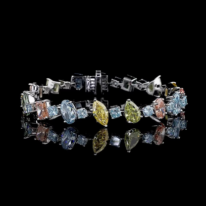 23.14 ct. Multi-Color Diamond Tennis Bracelet