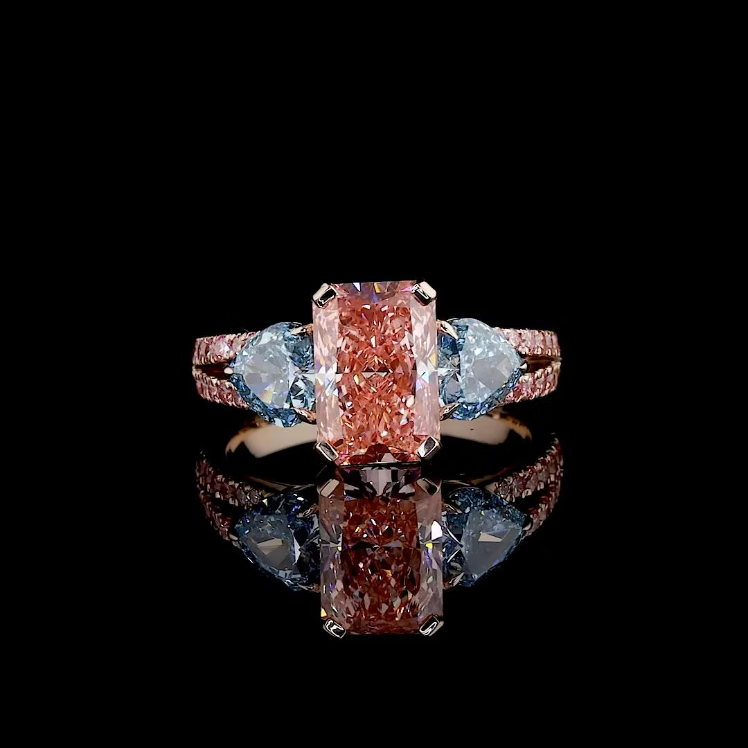 3.08 ct. Pink Diamond 3-Piece Ring
