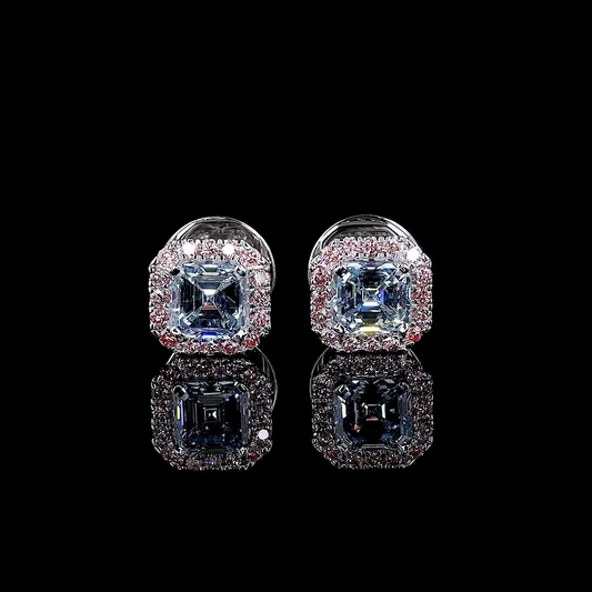 2.02 ct. Blue Diamond Stud Earrings