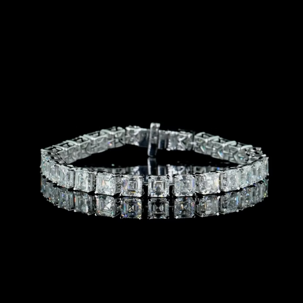 26.35 ct. Asscher Diamond Tennis Bracelet