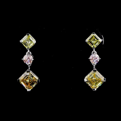 5.09 ct. Yellow Diamond Drop Earrings