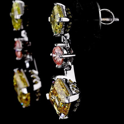 5.09 ct. Yellow Diamond Drop Earrings