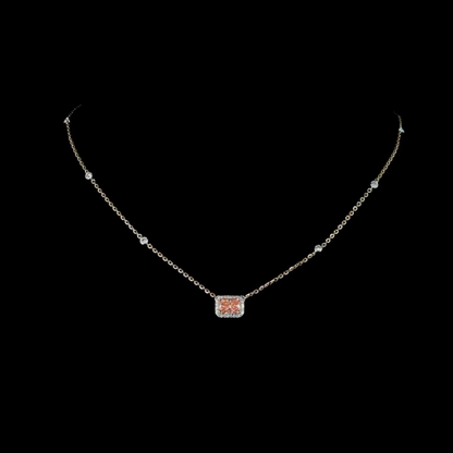 1.03 ct. Pink Diamond Halo Pendant