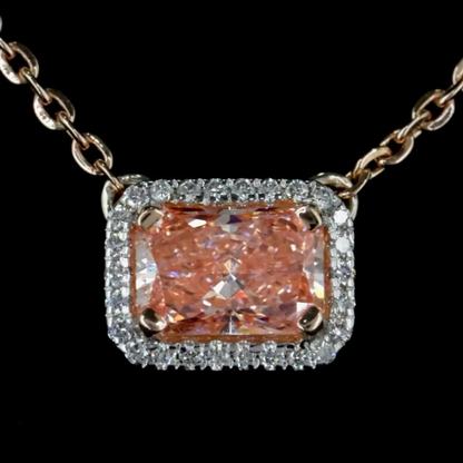 1.03 ct. Pink Diamond Halo Pendant
