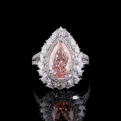5.54 ct. Pink Pear Diamond Convertible Pendant Ring