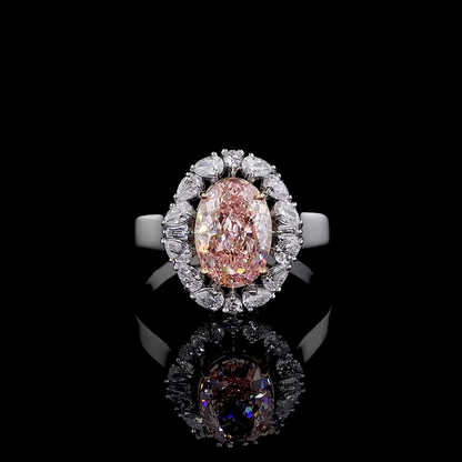 3.01 ct. Yellow Cushion Diamond Halo Ring