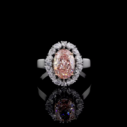 3.01 ct. Yellow Cushion Diamond Halo Ring