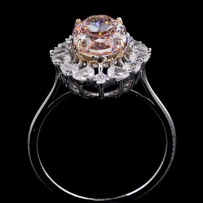 3.01 ct. Yellow Cushion Diamond Halo Ring
