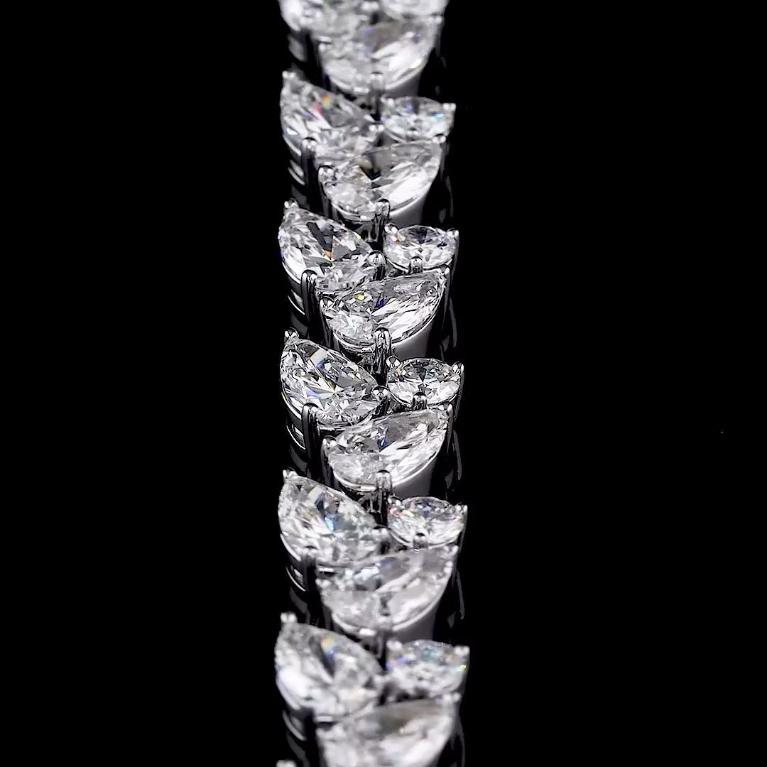 25.02 ct. Pear Diamond Tennis Bracelet