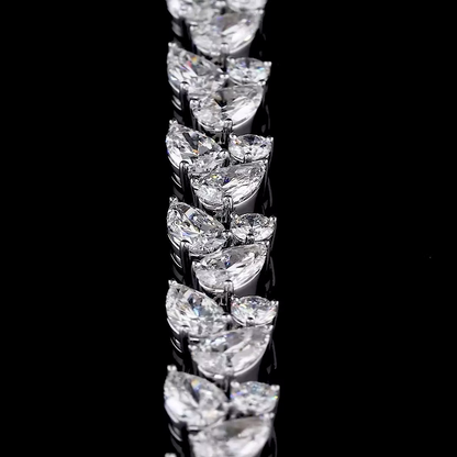 25.02 ct. Pear Diamond Tennis Bracelet