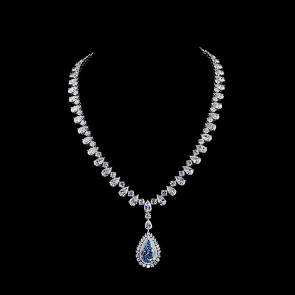 10.05 Ct. Blue Diamond Pendant Necklace