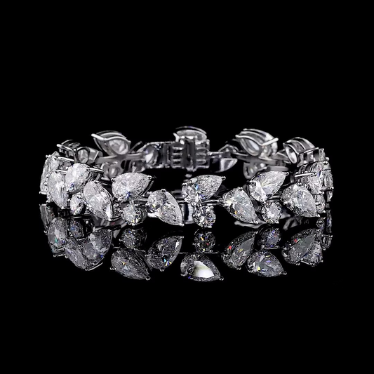 25.02 ct. Pear Diamond Tennis Bracelet