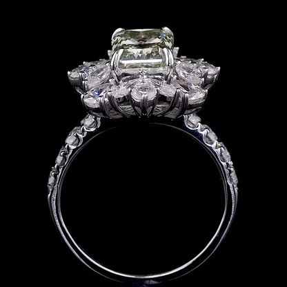 3.64 ct. Fancy Yellow Radiant Solitaire Ring