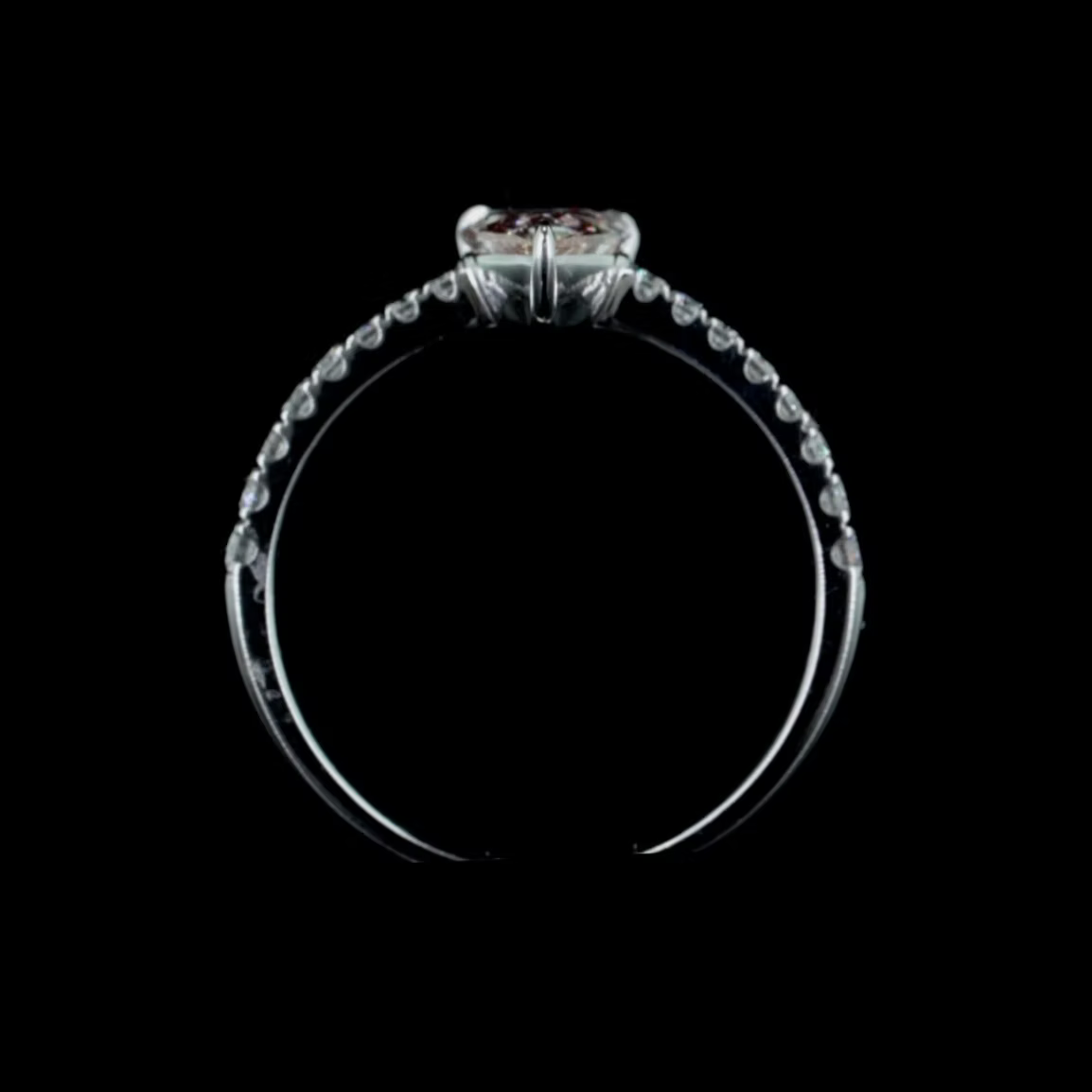 1.03 ct. Pink Diamond Pavé Ring