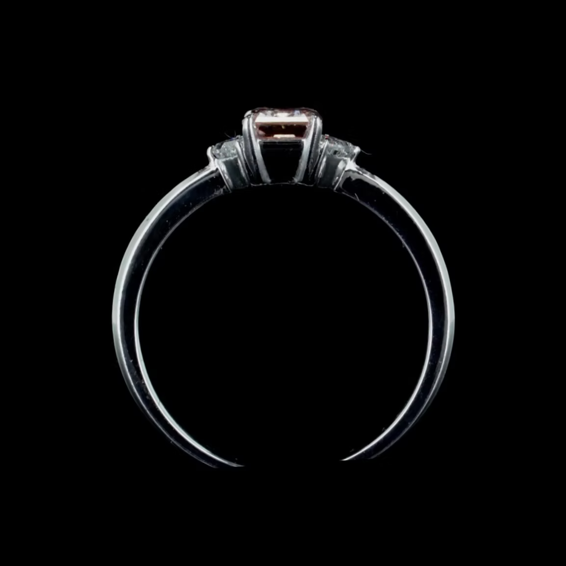 1.01 ct. Pink Diamond Side Stone Ring