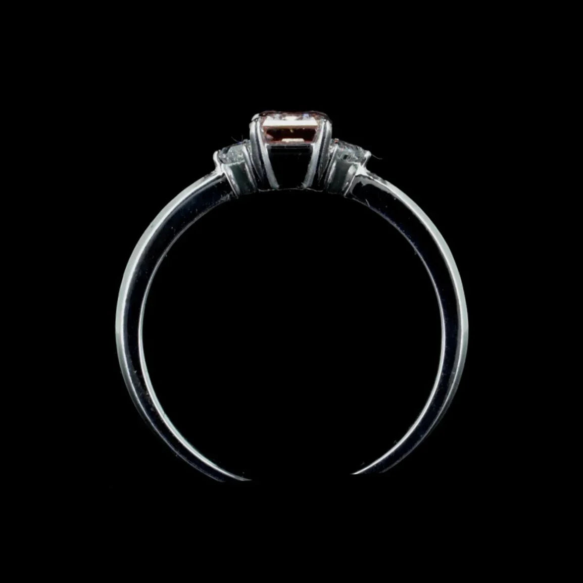 2.50 ct. Pink Emerald Lab Diamond Three-Stone Ring