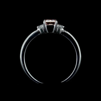 2.50 ct. Pink Emerald Lab Diamond Three-Stone Ring