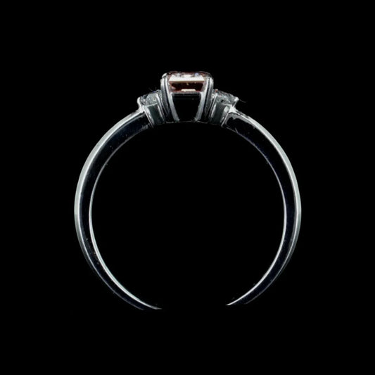 2.50 ct. Pink Emerald Lab Diamond Three-Stone Ring